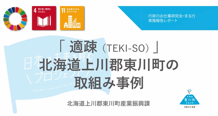 まる行：東川町「東川スタイル」を中心とした「横串」のまちづくり (北海道上川郡東川町の取り組み事例紹介)