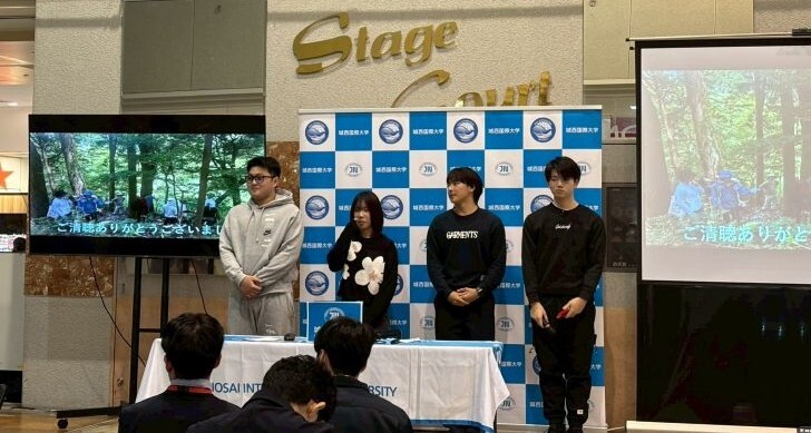 東金市のショッピングモールで地域研究活動の取り組みを発表しました