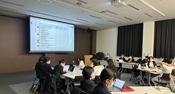 成田赤十字病院と臨地実習指導者協議会を行いました。