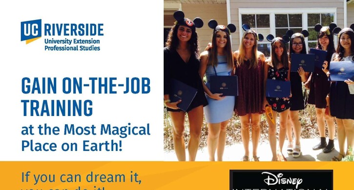 UCR/DISNEY INTERNSHIP PROGRAM - 2027 年度Disney Internship Program 募集！