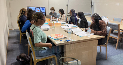 Students during a Japanese language lesson