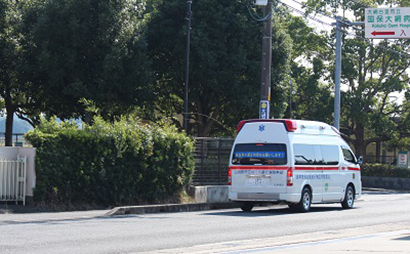 大網病院への救急搬送訓練