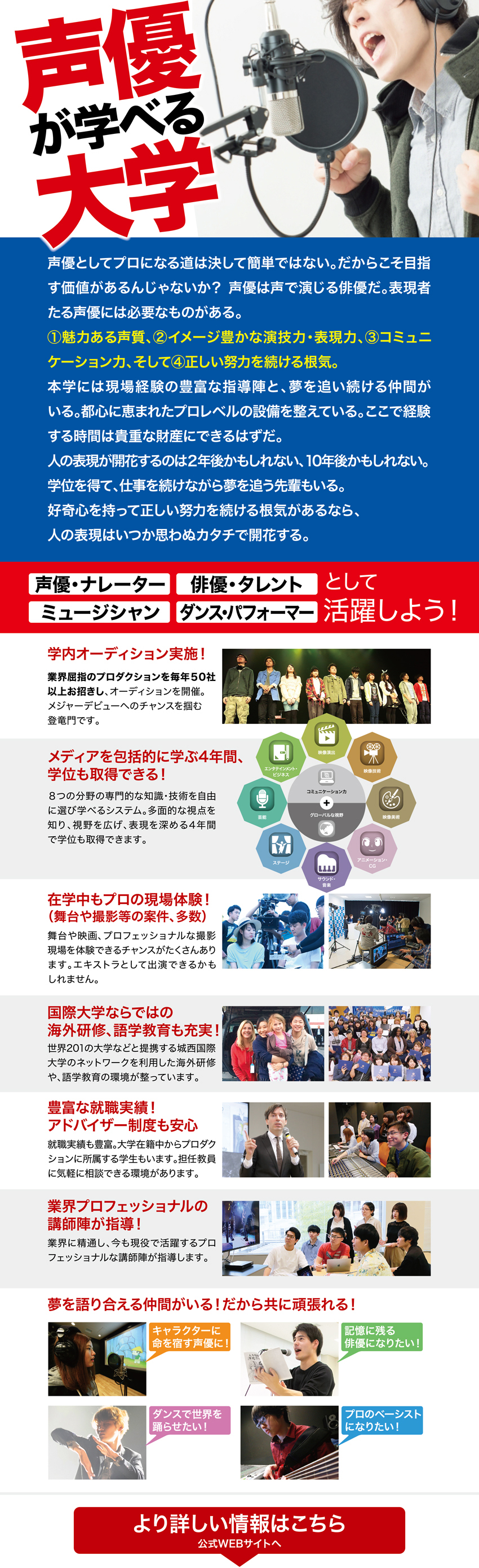 声優が学べる大学 城西国際大学