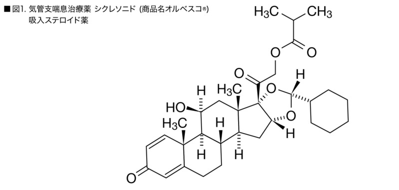 図1.気管支喘息治療薬　シクレソニド吸入ステロイド薬