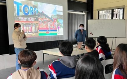 台湾の高校生たちに中国語で自己紹介をしました