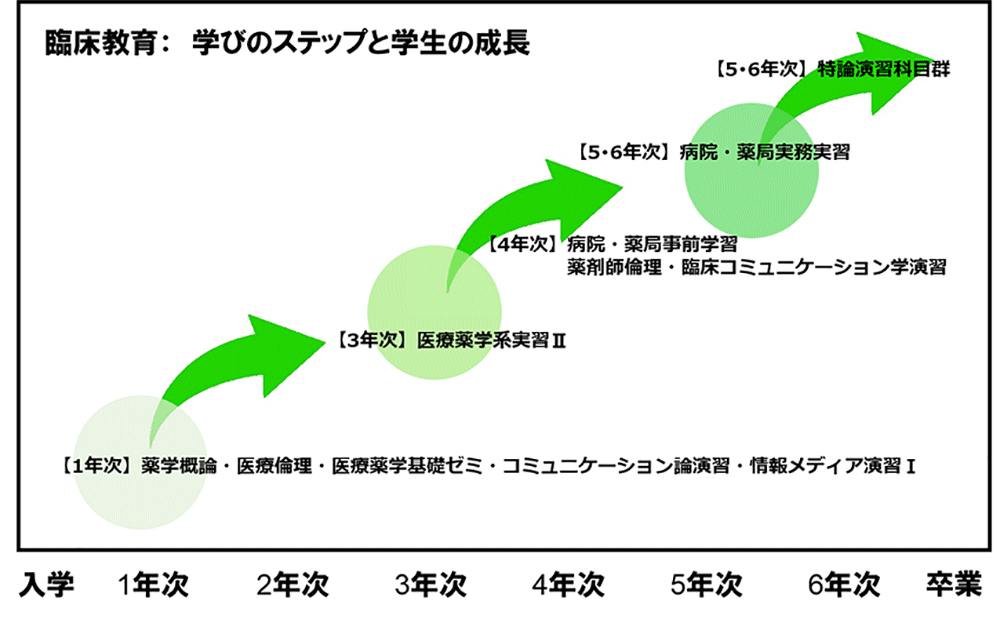 臨床教育科目群：学びのステップと学生の成長