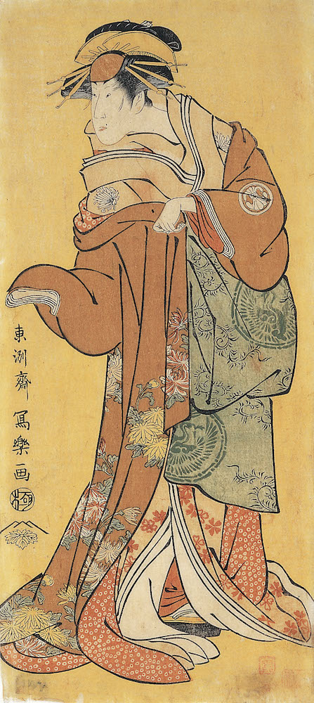 Tōshūsai Sharaku, “Segawa Kikunojō III as Keisei Katsuragi,” 1794, published by Tsutaya Jūzaburō